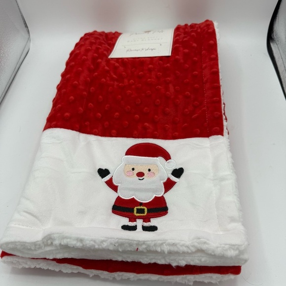 Precious Pals Ultra Soft Baby Blanket Christmas Red Dot Reversible Sherpa NWT - Picture 4 of 7